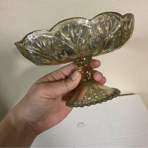 Accent Decor Gold mercury Carraway Pedestal Dish Flower Vase Wedding Centerpiec - Picture 9 of 9